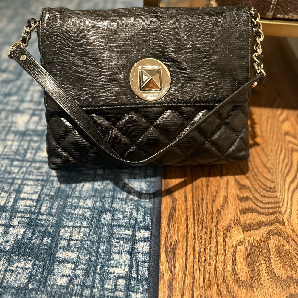 Rare lizard embossed EUC Kate Spade quilted crossbody bag - Picture 1 of 8
